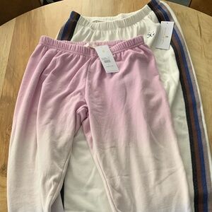 2 Pair Spiritual Gangster Sweatpants, 1 pair White Fox